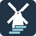 Logo van UNESCO Werelderfgoed Kinderdijk