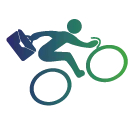 Logo van BizzyWheels Connected Through Cycling
